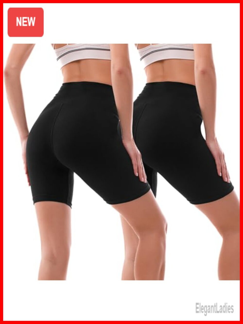 2 Pack High Waisted Biker Shorts for Women Non See-Through Spandex Workout - Picture 1 of 6